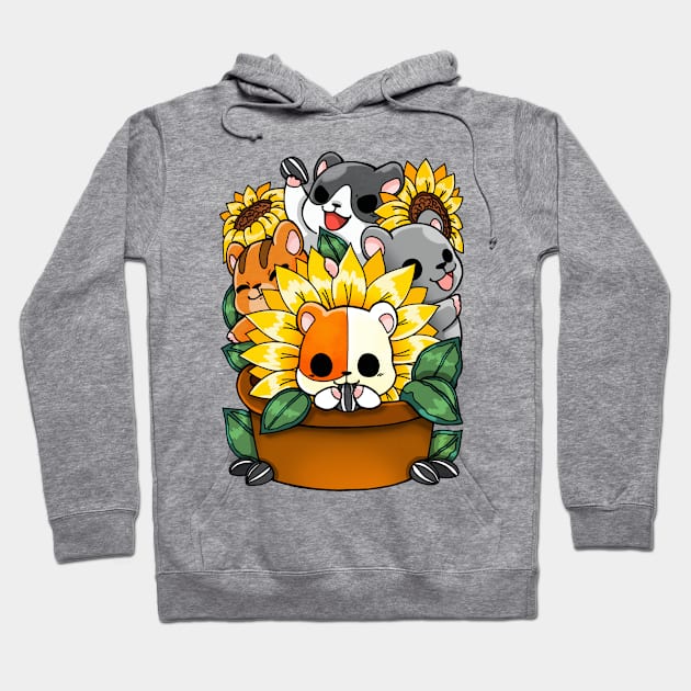 Sunflower Hamster Hoodie by Vallina84